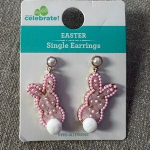 Pink Bunny Earrings